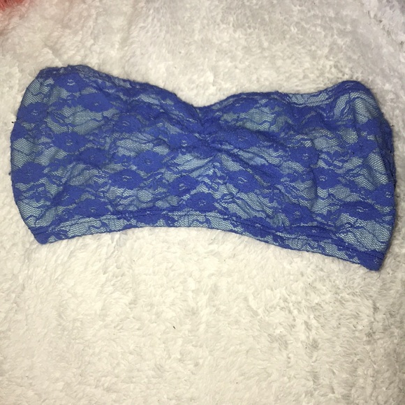 Blue lace bandeau - Picture 1 of 3